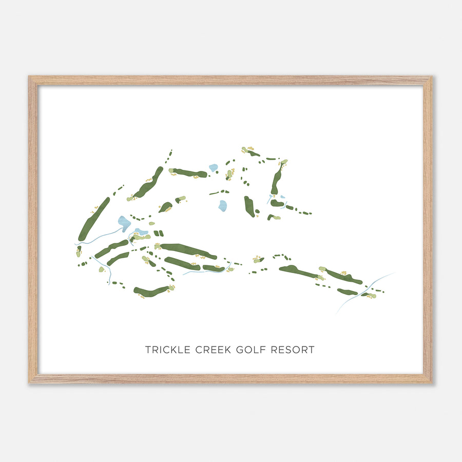 Print of Trickle Creek Golf Resort Modern Map