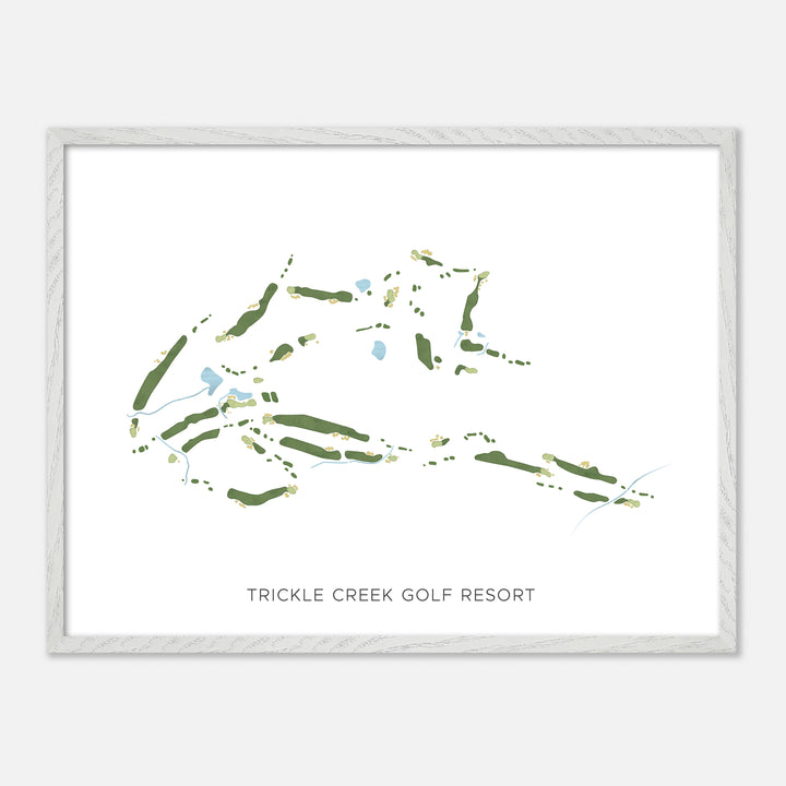 Print of Trickle Creek Golf Resort Modern Map