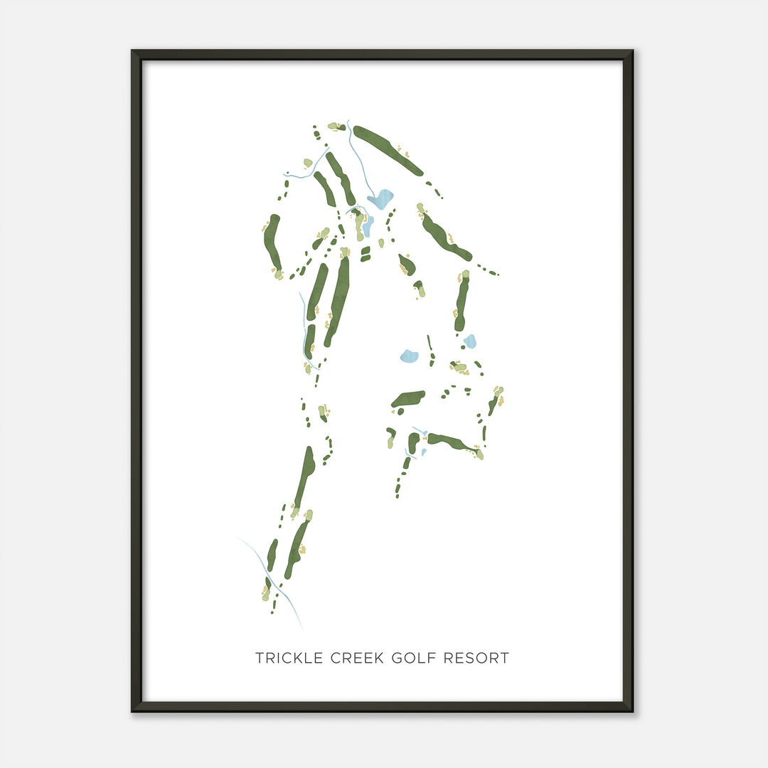 Print of Trickle Creek Golf Resort Modern Map