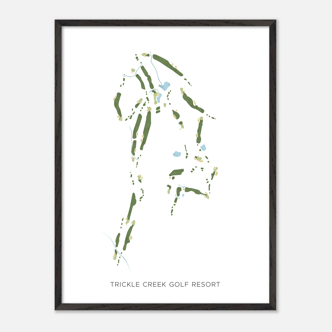Print of Trickle Creek Golf Resort Modern Map