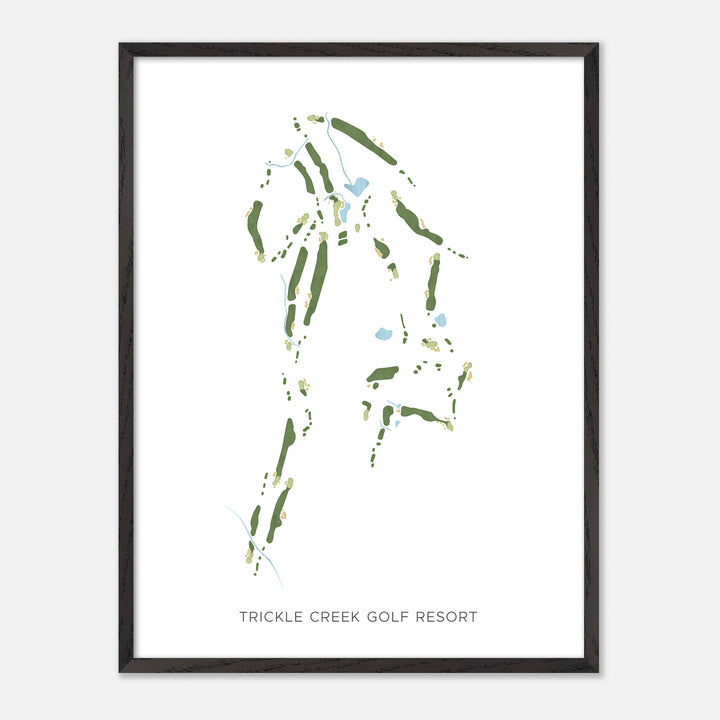 Print of Trickle Creek Golf Resort Modern Map