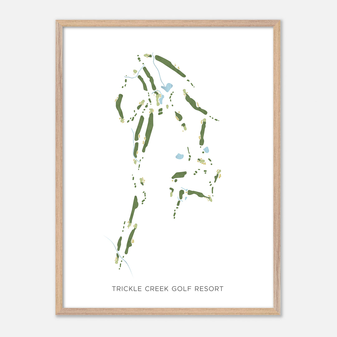 Print of Trickle Creek Golf Resort Modern Map