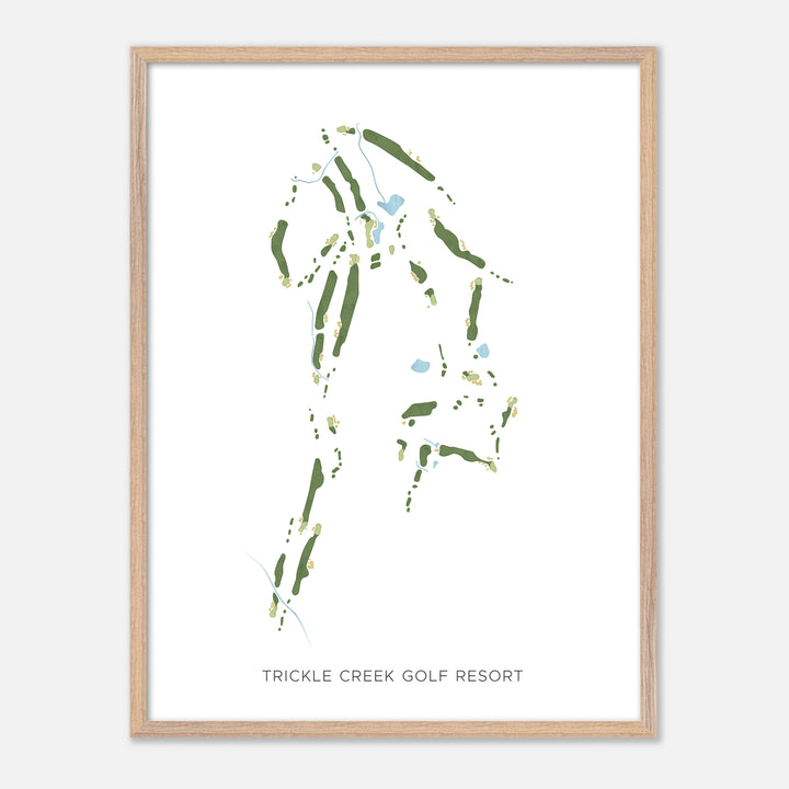 Print of Trickle Creek Golf Resort Modern Map