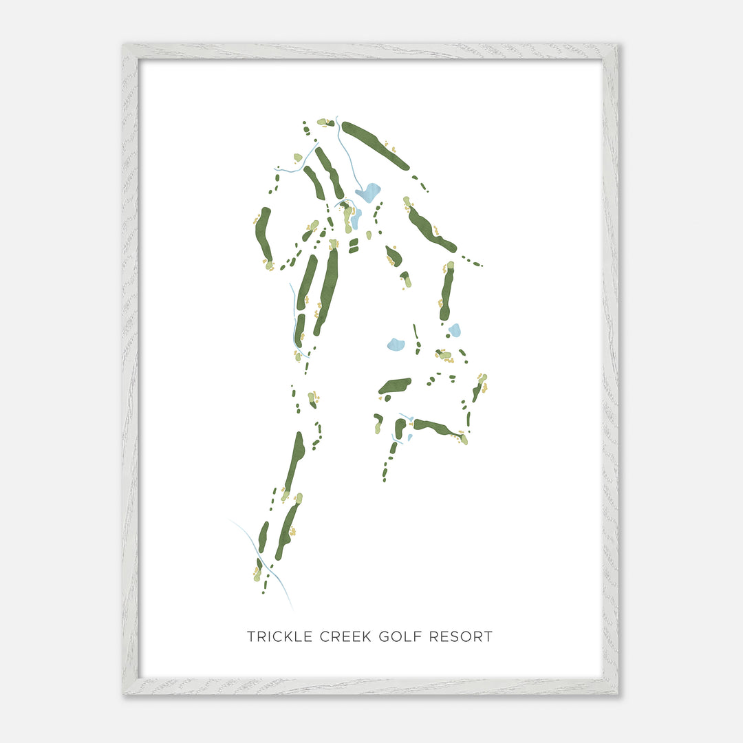 Print of Trickle Creek Golf Resort Modern Map