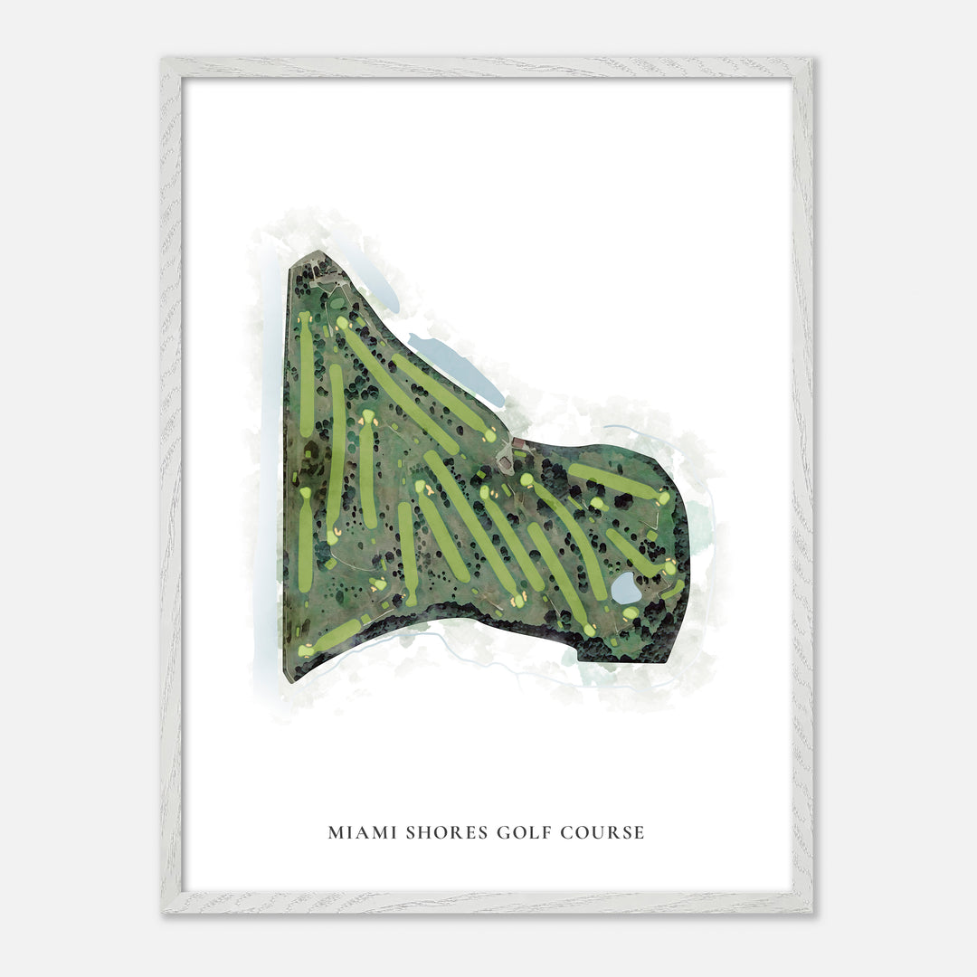 Print of Miami Shores Golf Course Classic Map