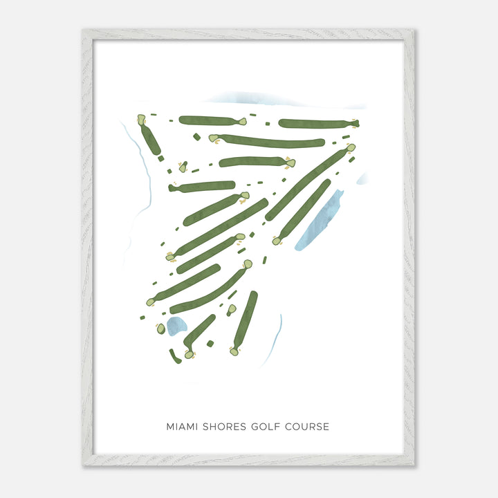 Print of Miami Shores Golf Course Modern Map