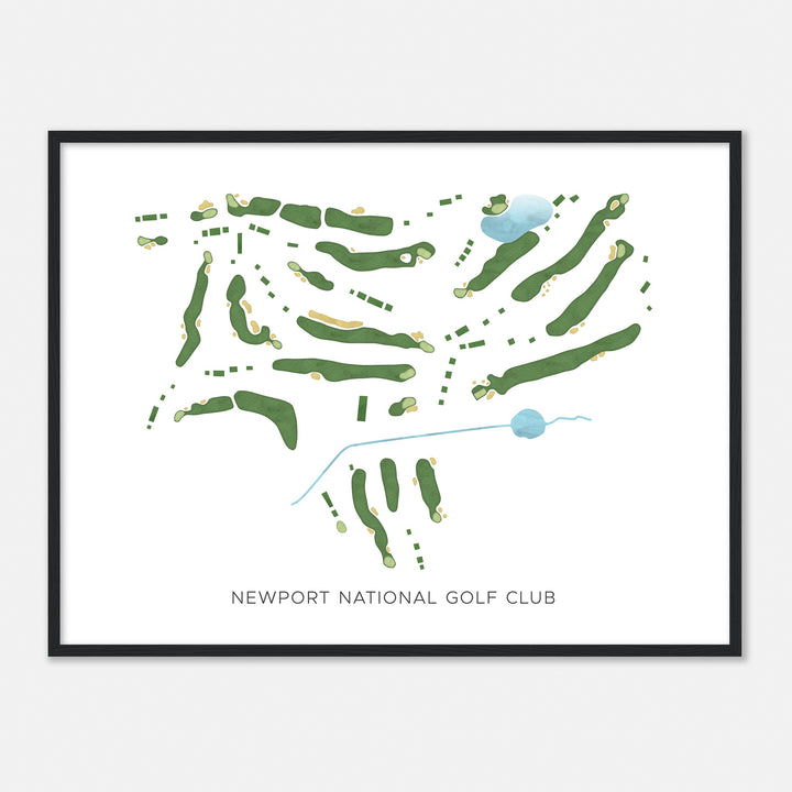 Print of Newport National Golf Club Modern Map