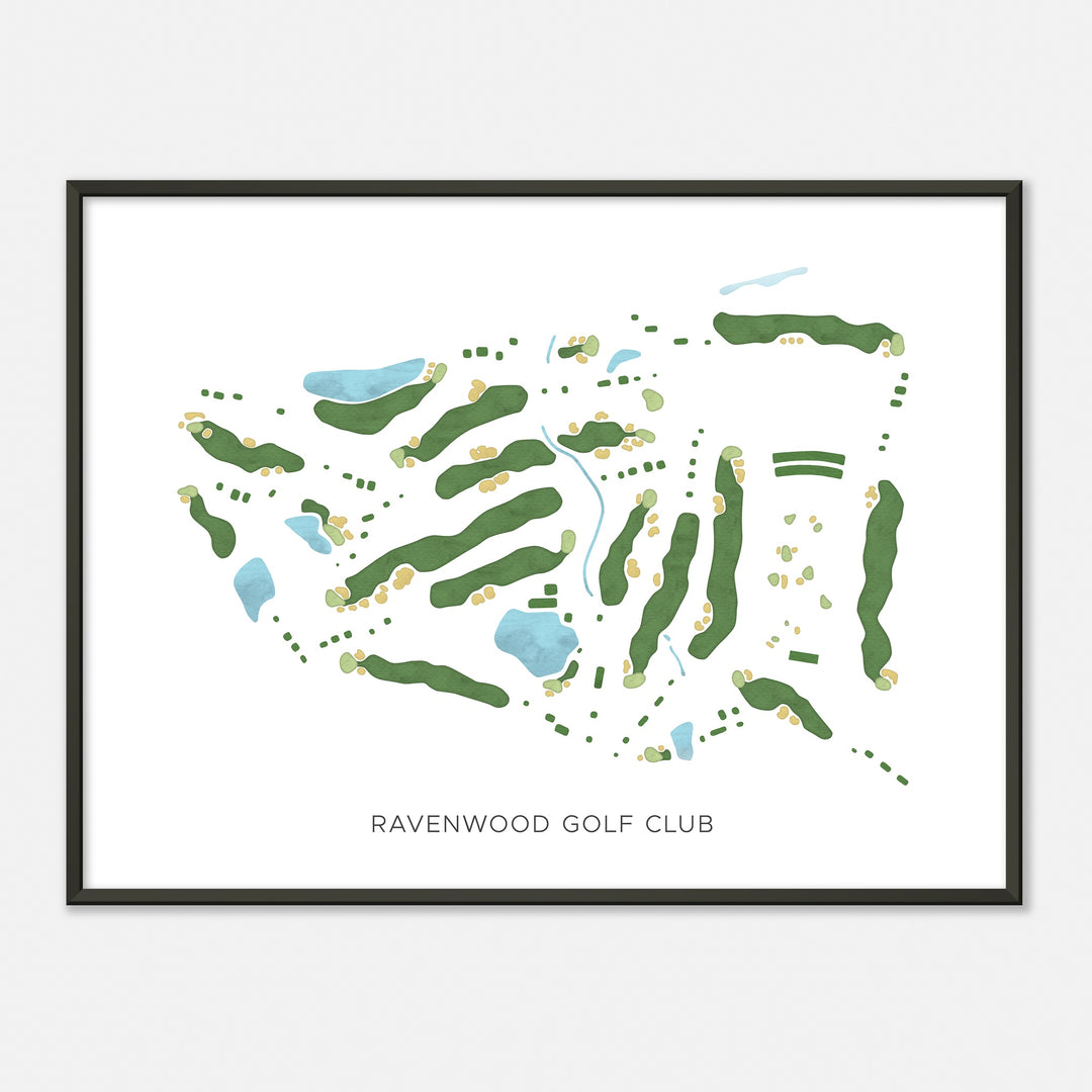 Print of Ravenwood Golf Club Modern Map