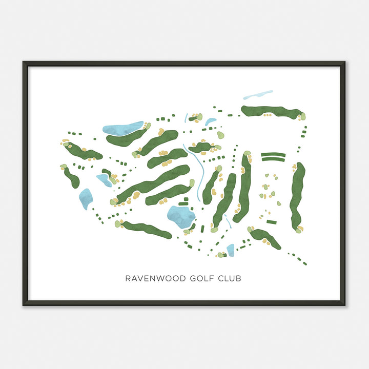 Print of Ravenwood Golf Club Modern Map