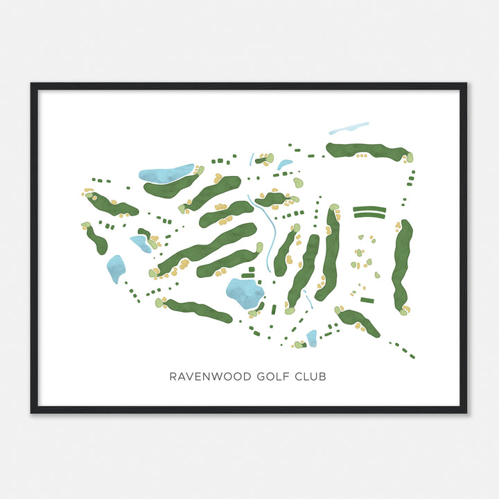 Print of Ravenwood Golf Club Modern Map