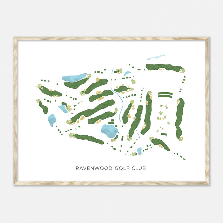 Print of Ravenwood Golf Club Modern Map
