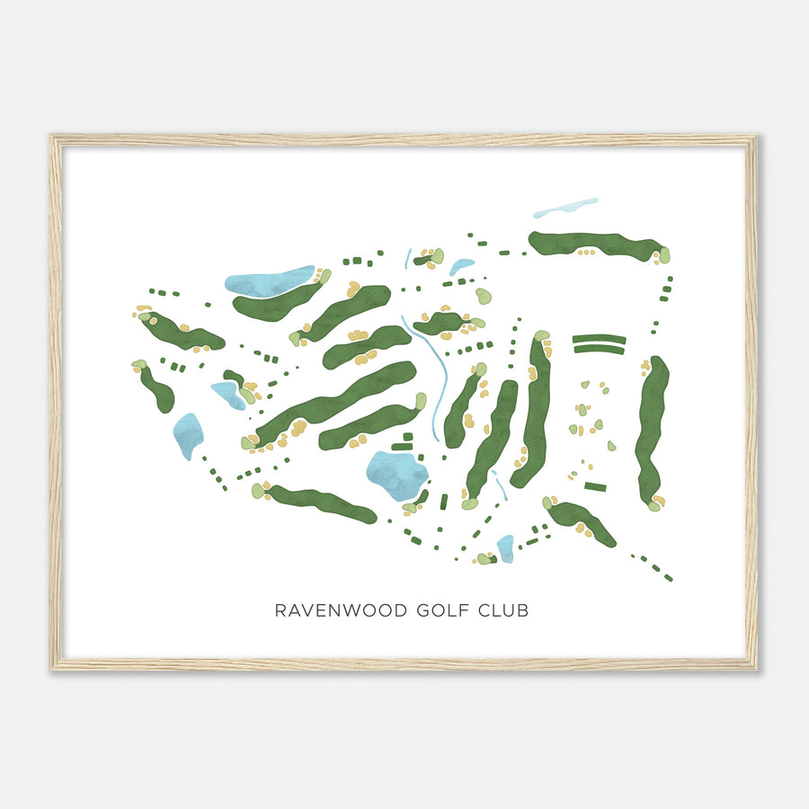 Print of Ravenwood Golf Club Modern Map