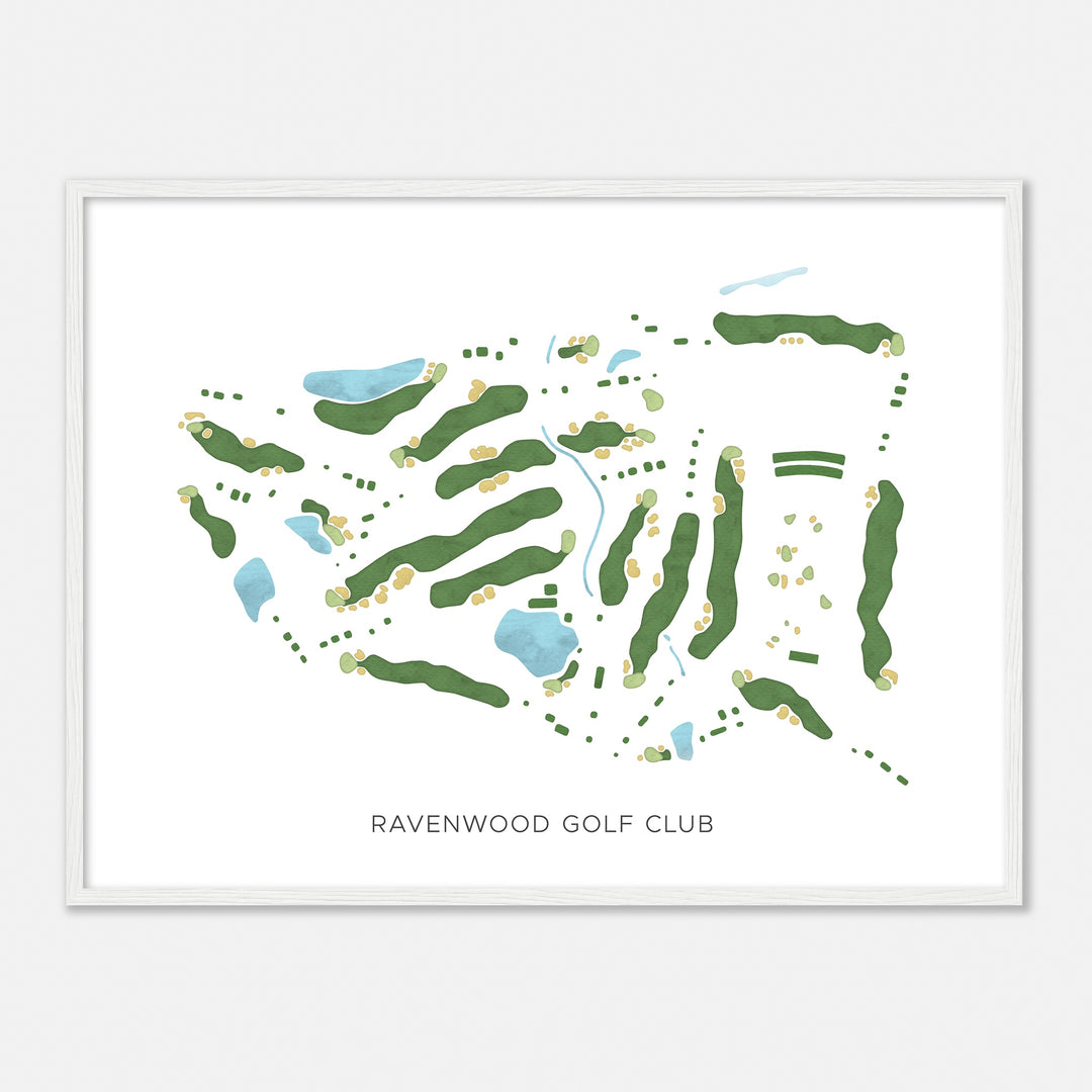 Print of Ravenwood Golf Club Modern Map