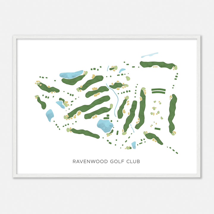 Print of Ravenwood Golf Club Modern Map