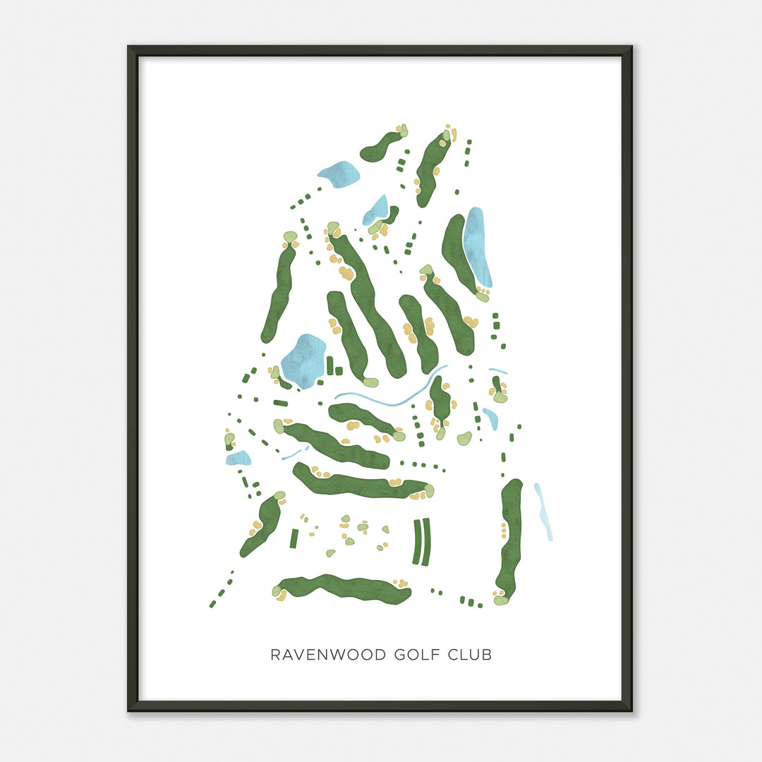 Print of Ravenwood Golf Club Modern Map