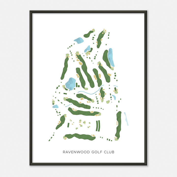 Print of Ravenwood Golf Club Modern Map
