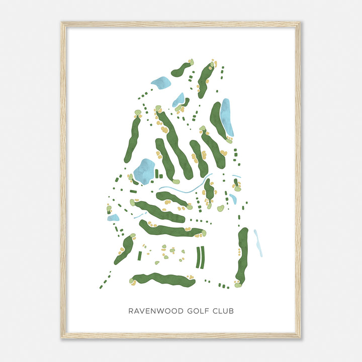 Print of Ravenwood Golf Club Modern Map