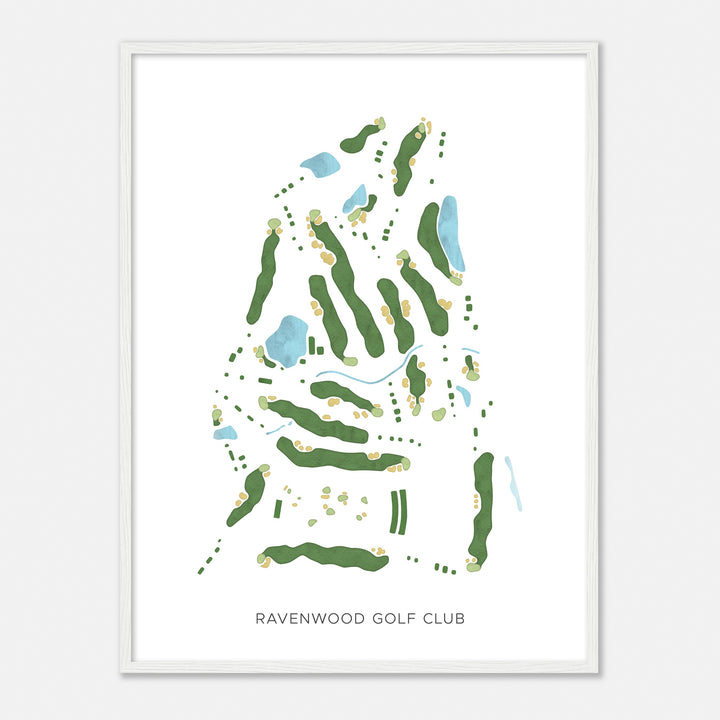 Print of Ravenwood Golf Club Modern Map
