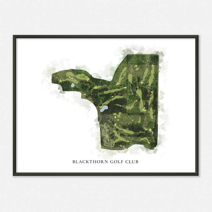 Print of Blackthorn Golf Club Classic Map