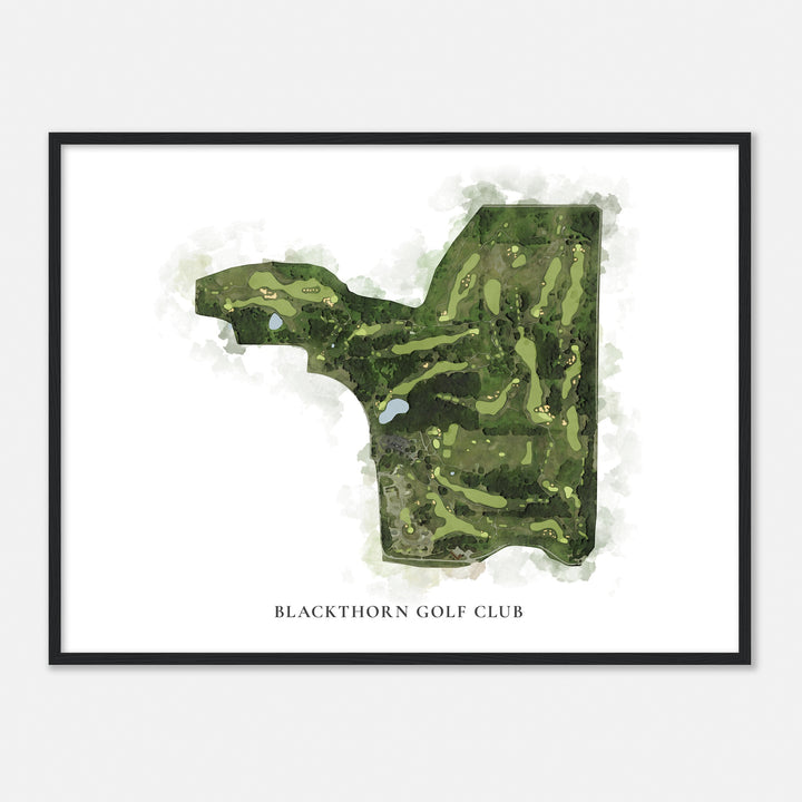 Print of Blackthorn Golf Club Classic Map