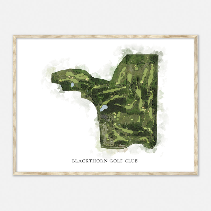 Print of Blackthorn Golf Club Classic Map