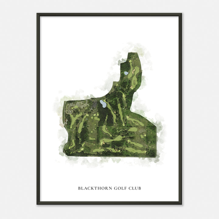 Print of Blackthorn Golf Club Classic Map