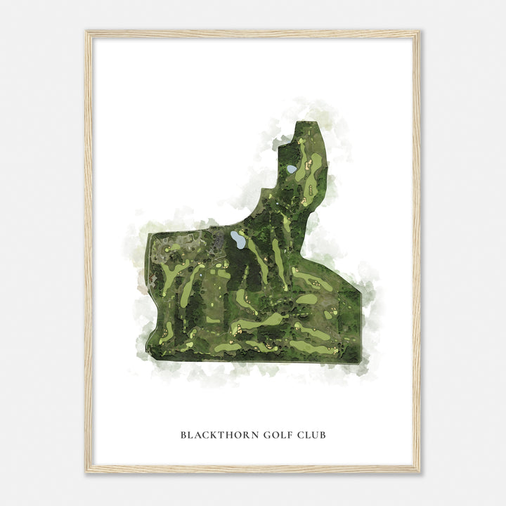 Print of Blackthorn Golf Club Classic Map