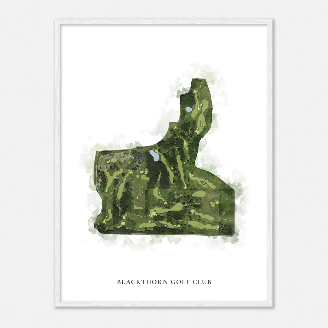 Print of Blackthorn Golf Club Classic Map