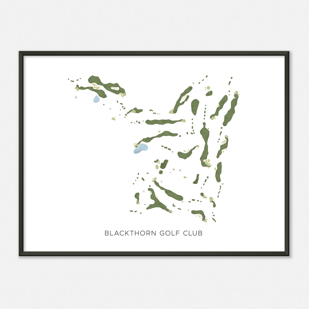 Print of Blackthorn Golf Club Modern Map