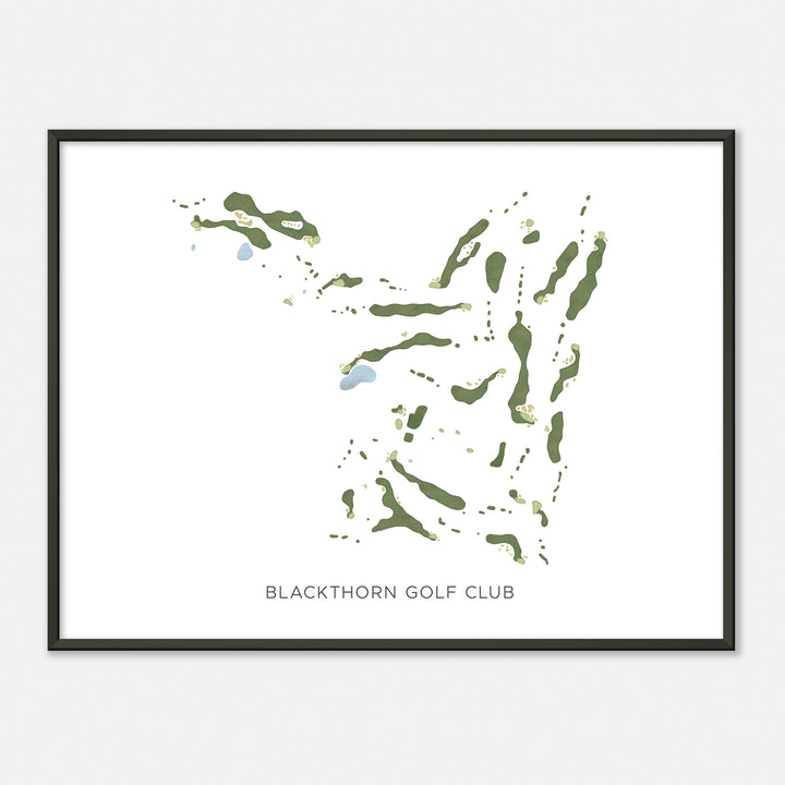 Print of Blackthorn Golf Club Modern Map