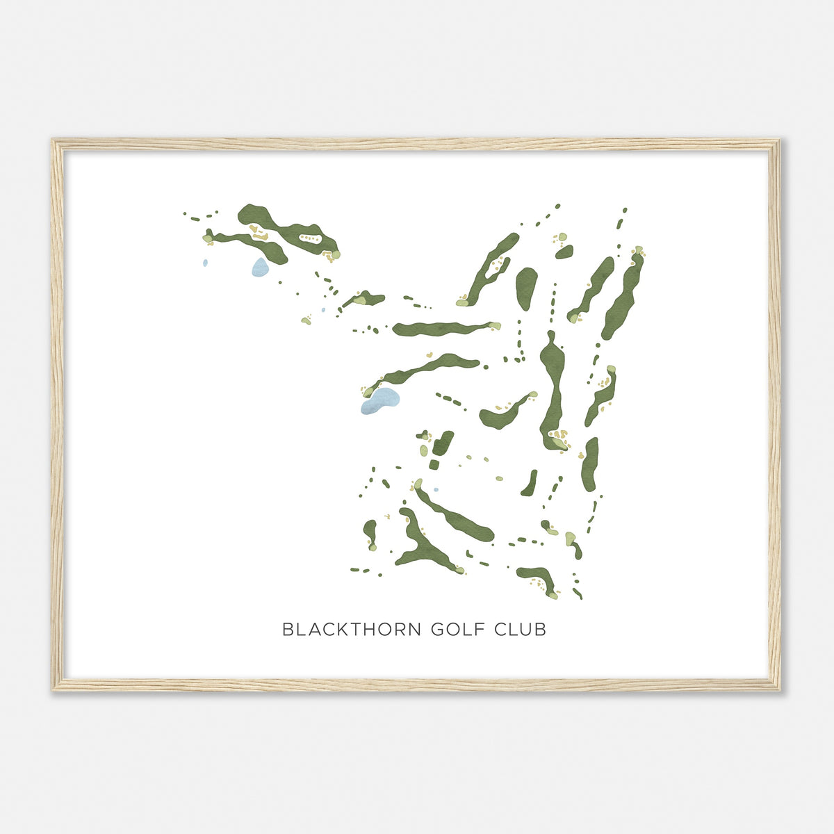 Print of Blackthorn Golf Club Modern Map