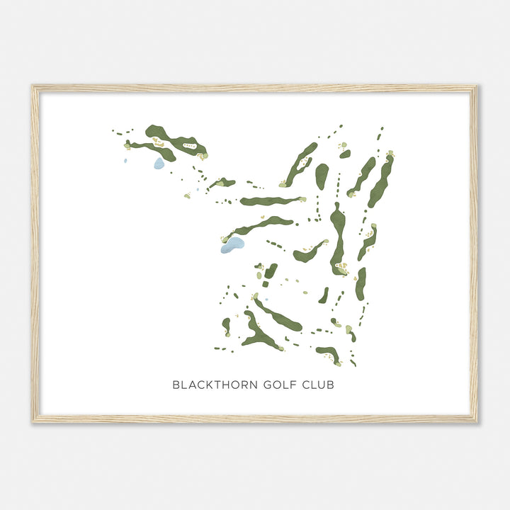 Print of Blackthorn Golf Club Modern Map