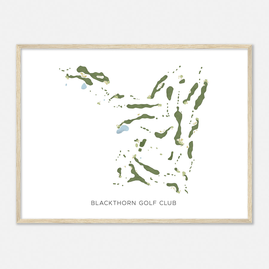 Print of Blackthorn Golf Club Modern Map