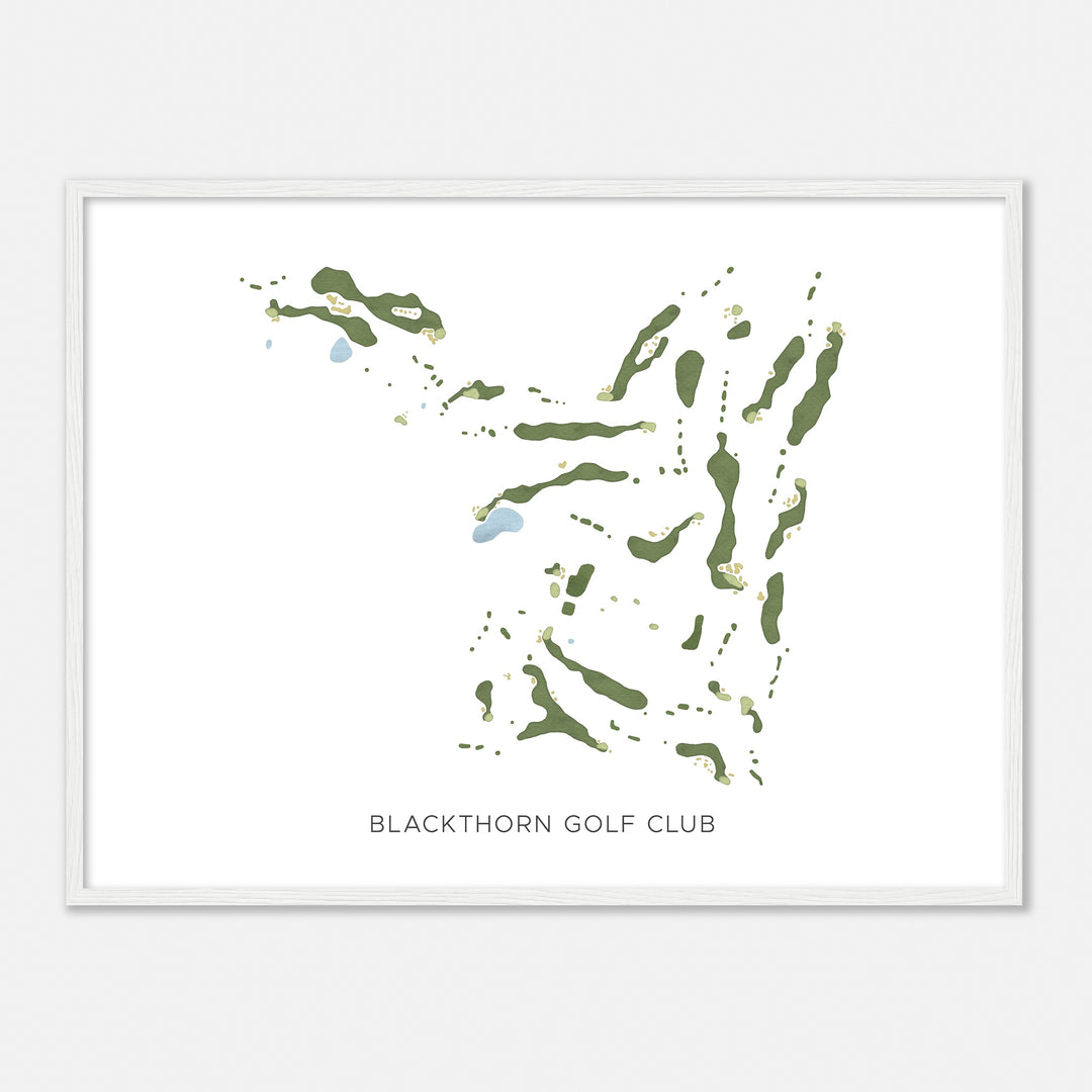Print of Blackthorn Golf Club Modern Map