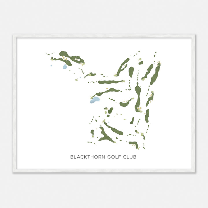 Print of Blackthorn Golf Club Modern Map