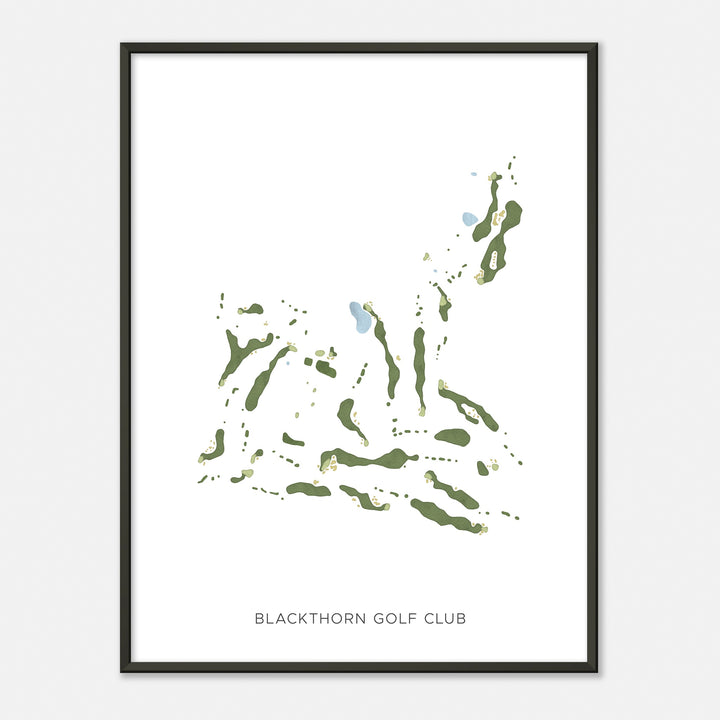 Print of Blackthorn Golf Club Modern Map