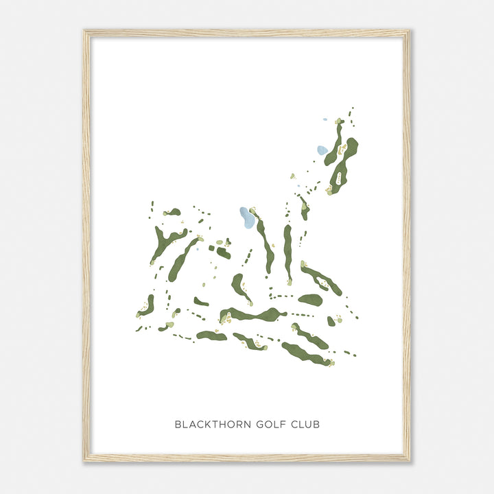Print of Blackthorn Golf Club Modern Map