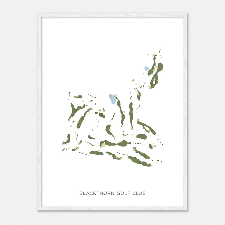 Print of Blackthorn Golf Club Modern Map