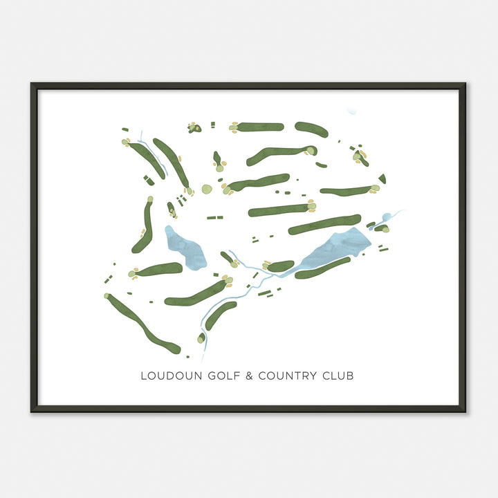 Print of Loudoun Golf & Country Club Modern Map