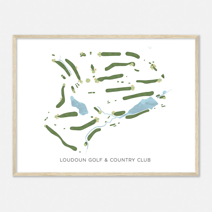 Print of Loudoun Golf & Country Club Modern Map