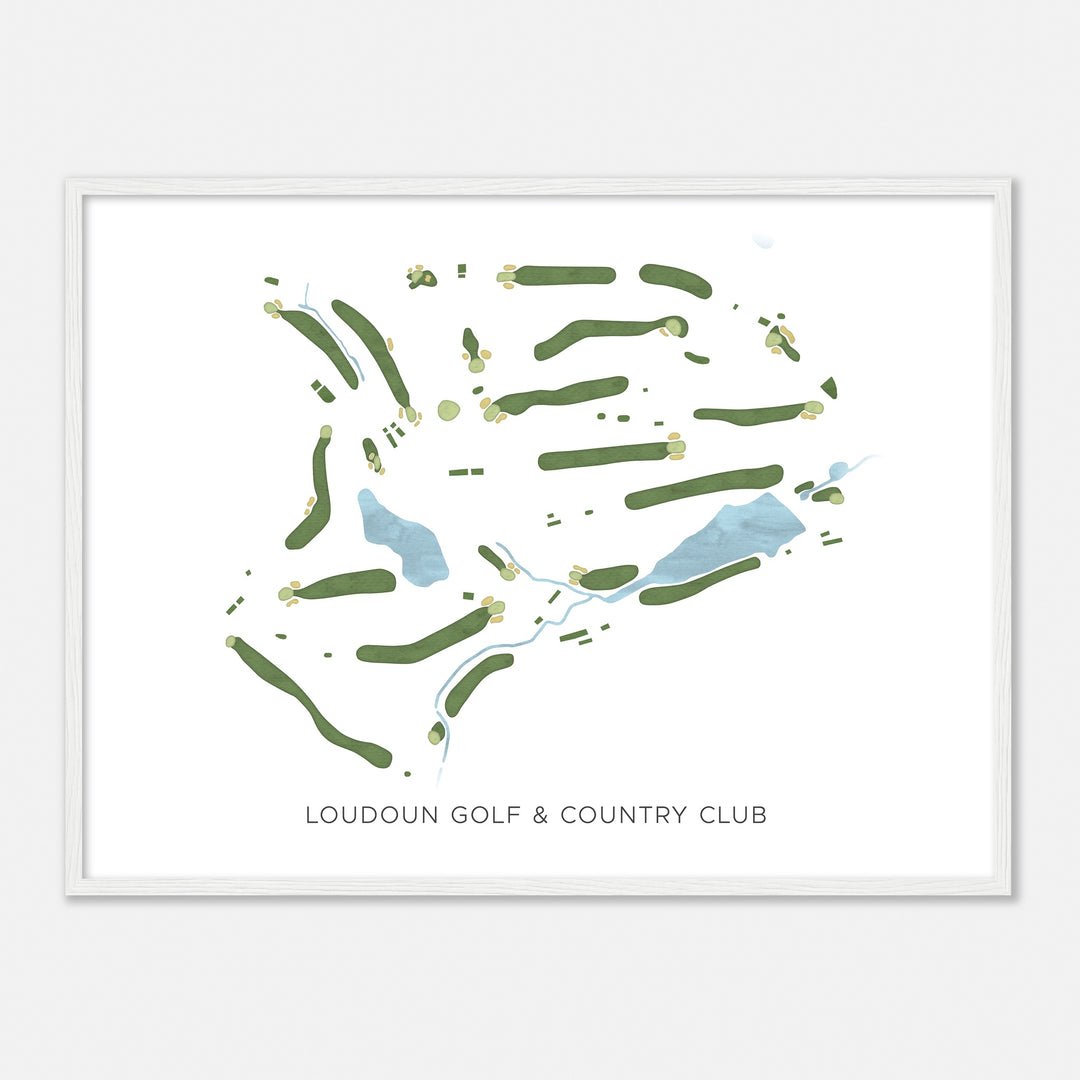 Print of Loudoun Golf & Country Club Modern Map