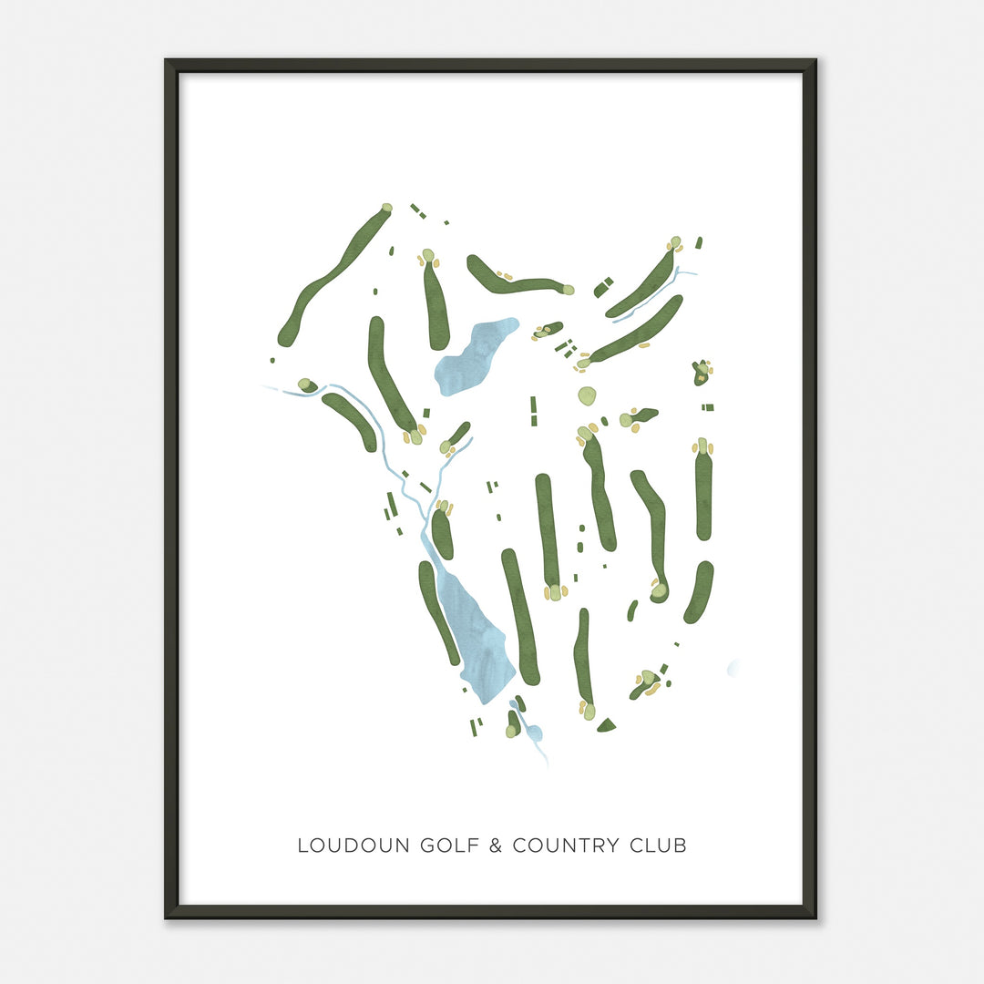 Print of Loudoun Golf & Country Club Modern Map