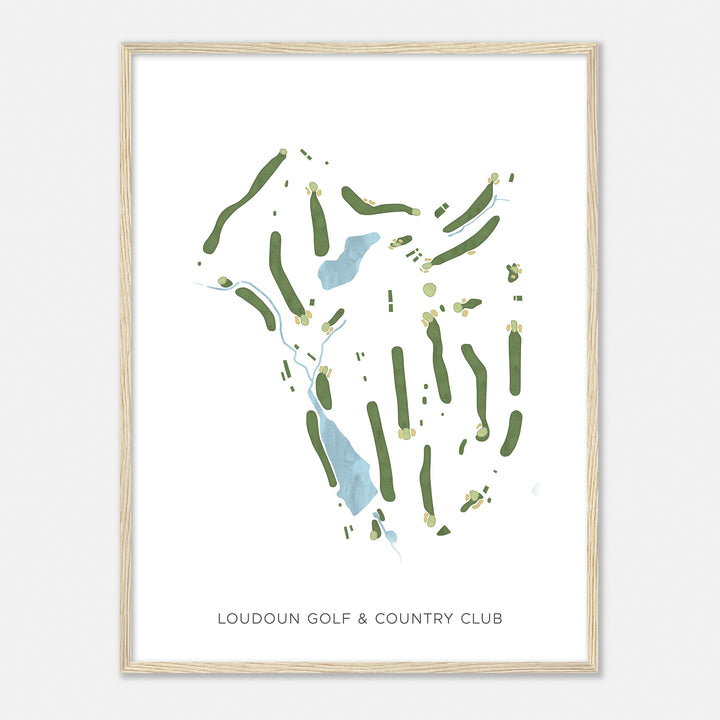 Print of Loudoun Golf & Country Club Modern Map