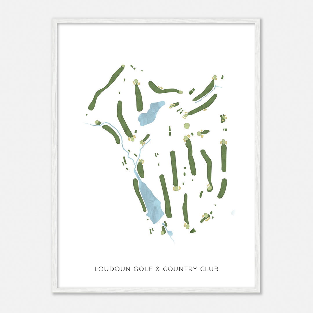 Print of Loudoun Golf & Country Club Modern Map