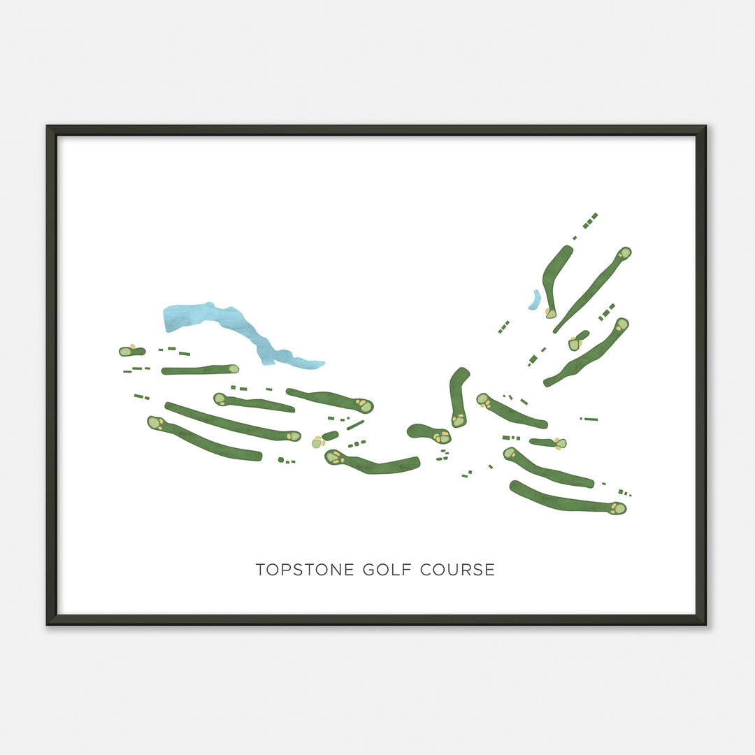 Print of Topstone Golf Course Modern Map