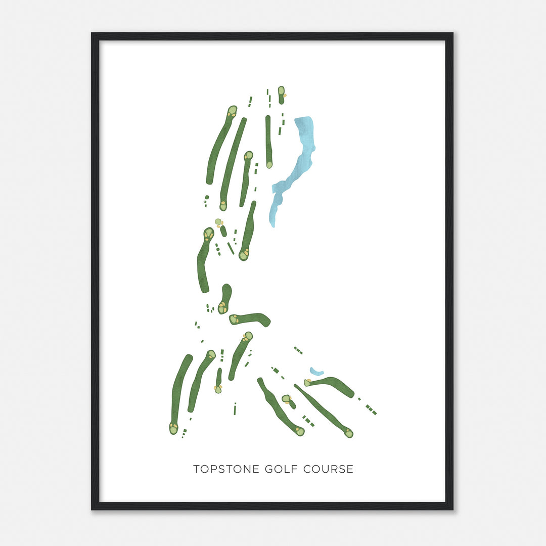 Print of Topstone Golf Course Modern Map