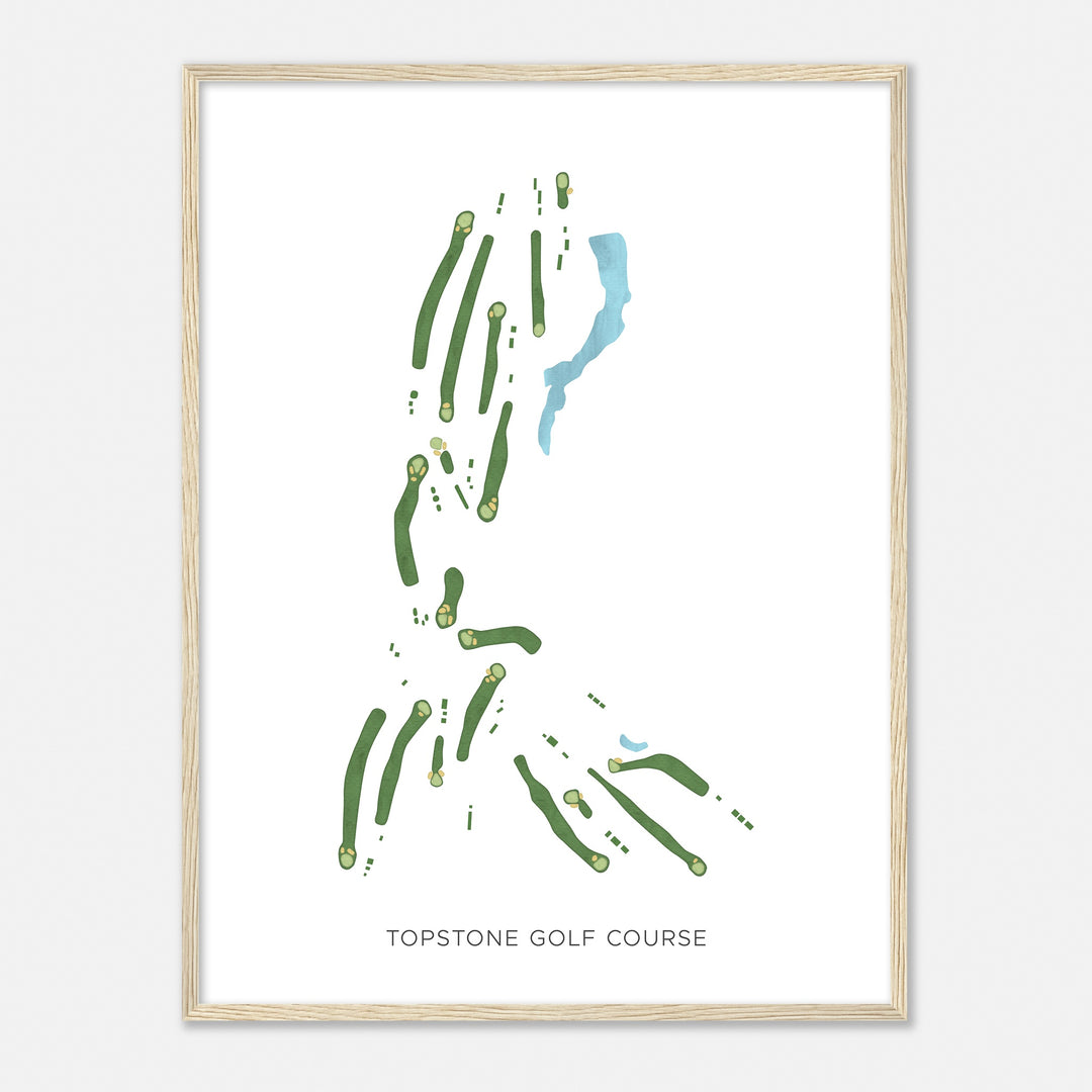 Print of Topstone Golf Course Modern Map