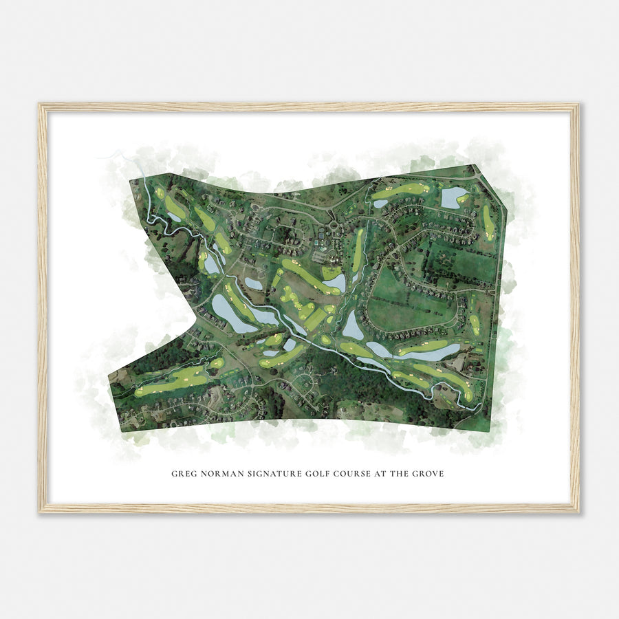 Print of Greg Norman Signature Golf Course At The Grove Classic Map