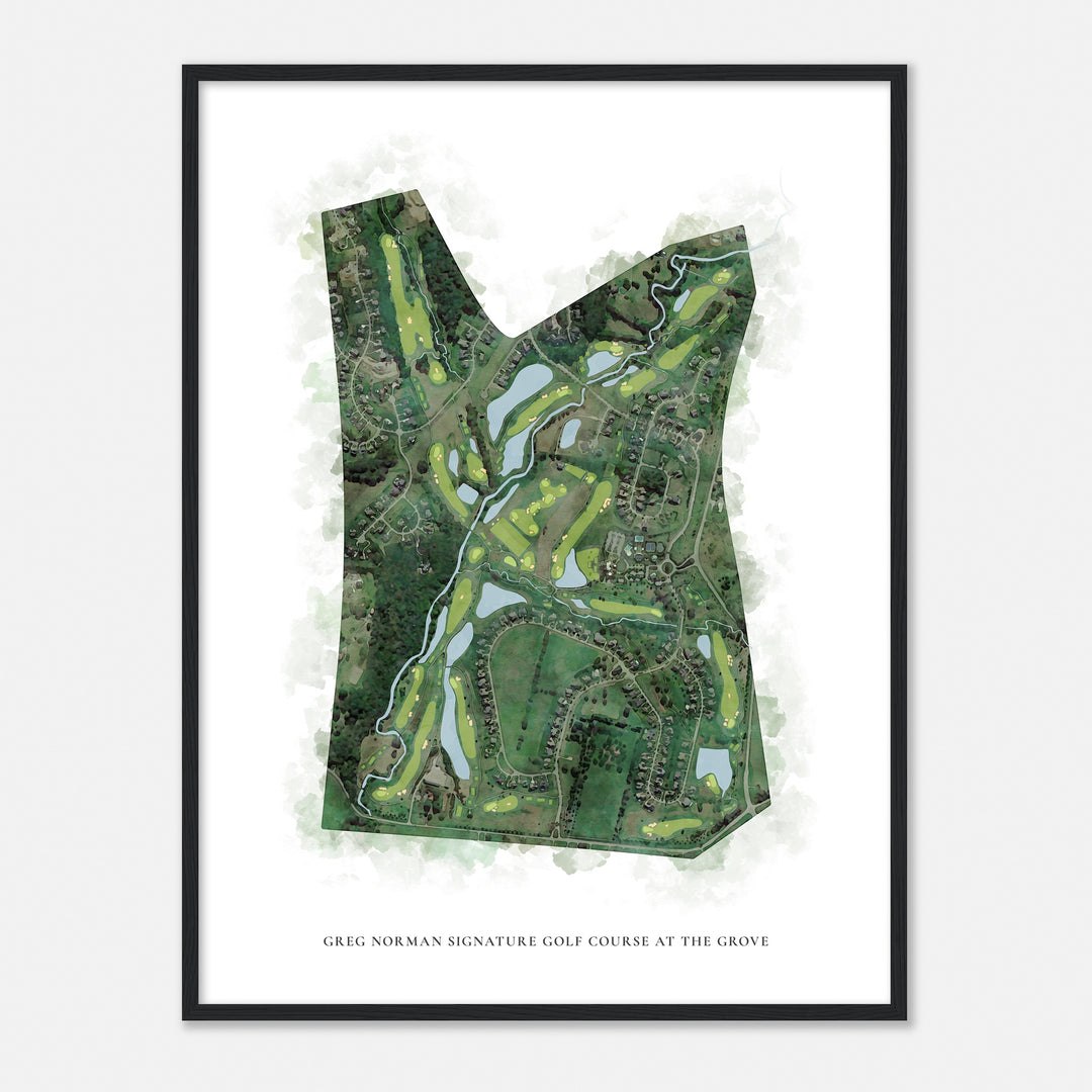 Print of Greg Norman Signature Golf Course At The Grove Classic Map