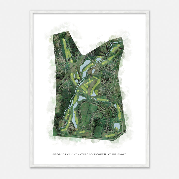 Print of Greg Norman Signature Golf Course At The Grove Classic Map